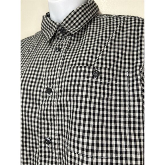 The North Face Mens Black Grey Gingham Button Down Size Small Long Sleeved - Picture 3 of 10